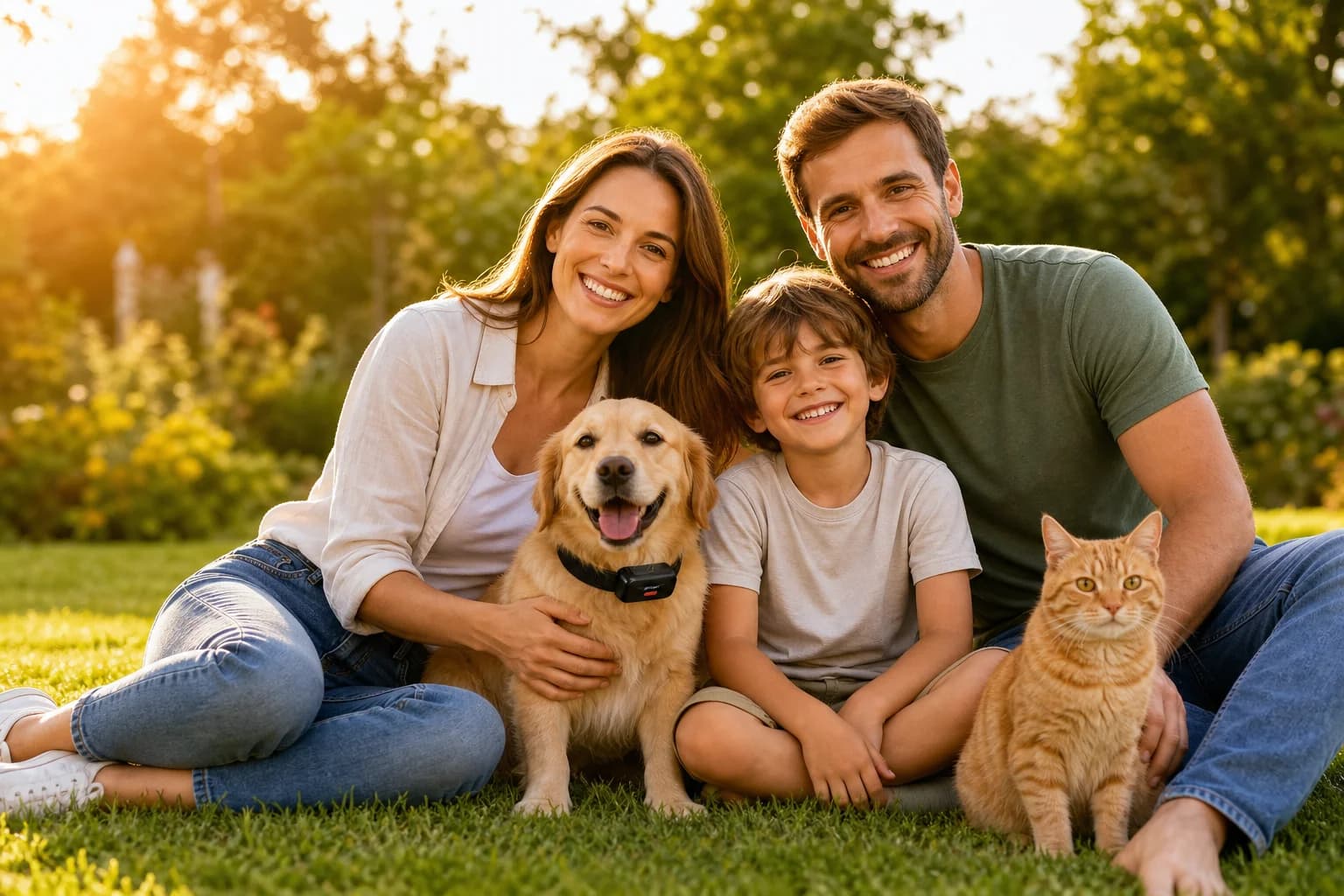 Family with pets